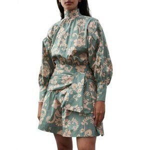 Alemais Gabriel Sage Green Side Tie Mini Dress size 6